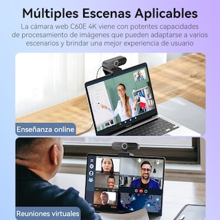 Foto 5 | Cámara Web Emeet C60e 4k Ángulo De Visión De 73° Cancelación De Ruido