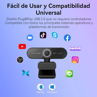 Foto 6 | Cámara Web Emeet C60e 4k Ángulo De Visión De 73° Cancelación De Ruido