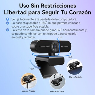Foto 7 | Cámara Web Emeet C60e 4k Ángulo De Visión De 73° Cancelación De Ruido