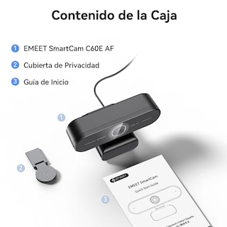 Foto 8 | Cámara Web Emeet C60e Af 1080p Ángulo De Visión De 73° Cancelación De Ruido