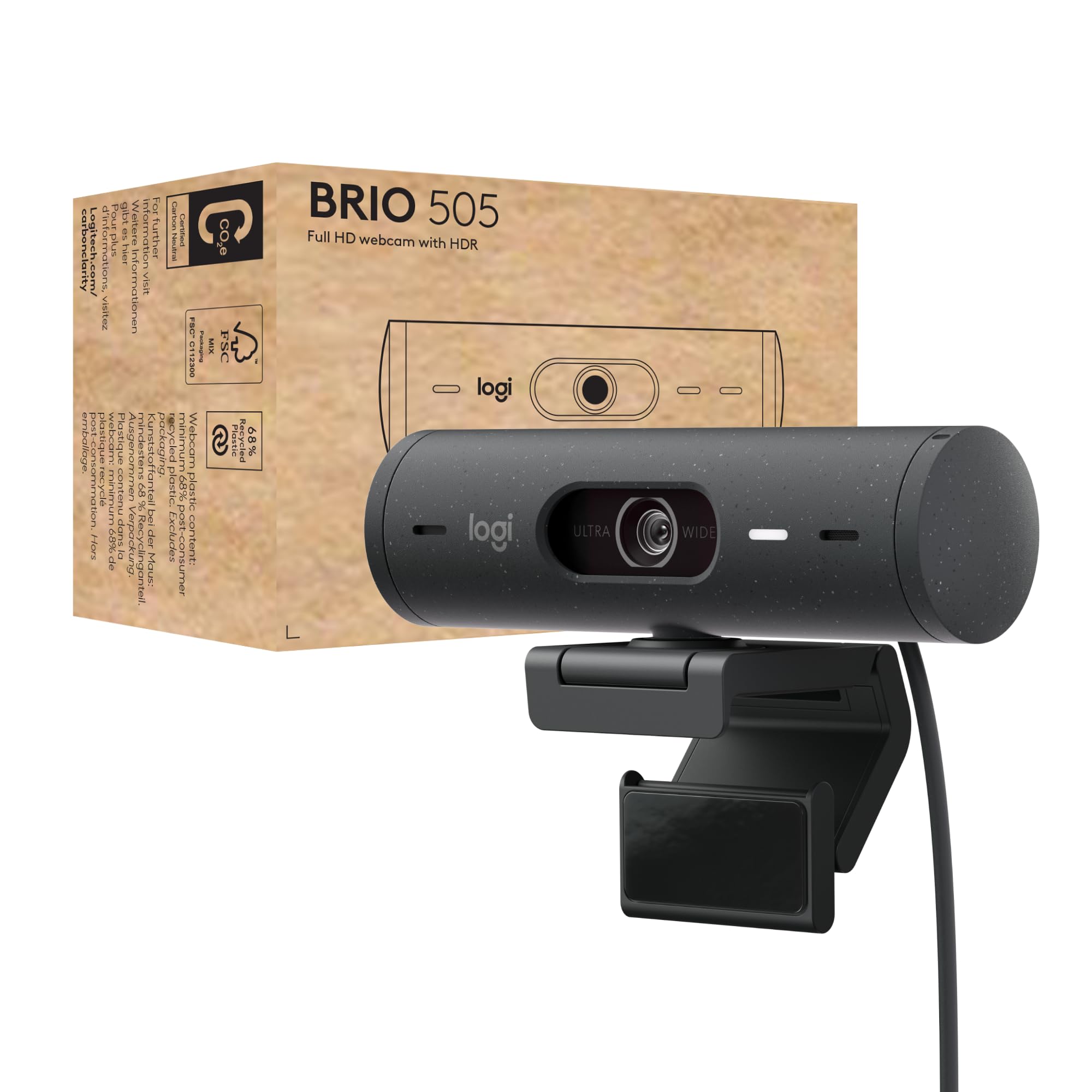Foto 1 | Cámara Web Logitech Brio 505 Full Hd Con Corrección Automática De Luz - Venta Internacional.