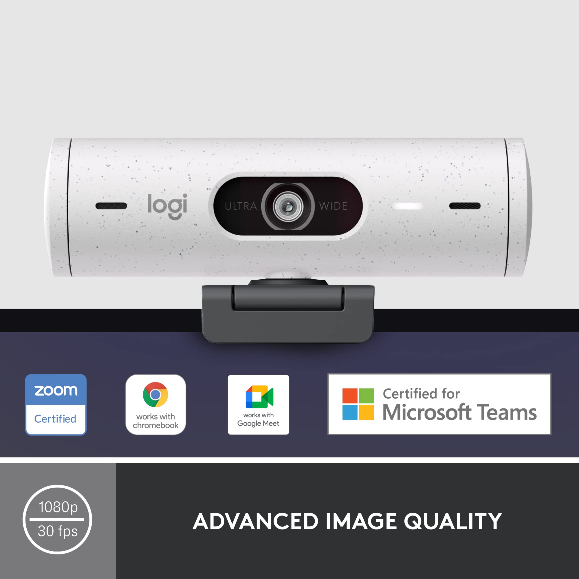 Foto 2 | Cámara Web Logitech Brio 500 Full Hd 1080p Con Corrección Automática De Luz - Venta Internacional.