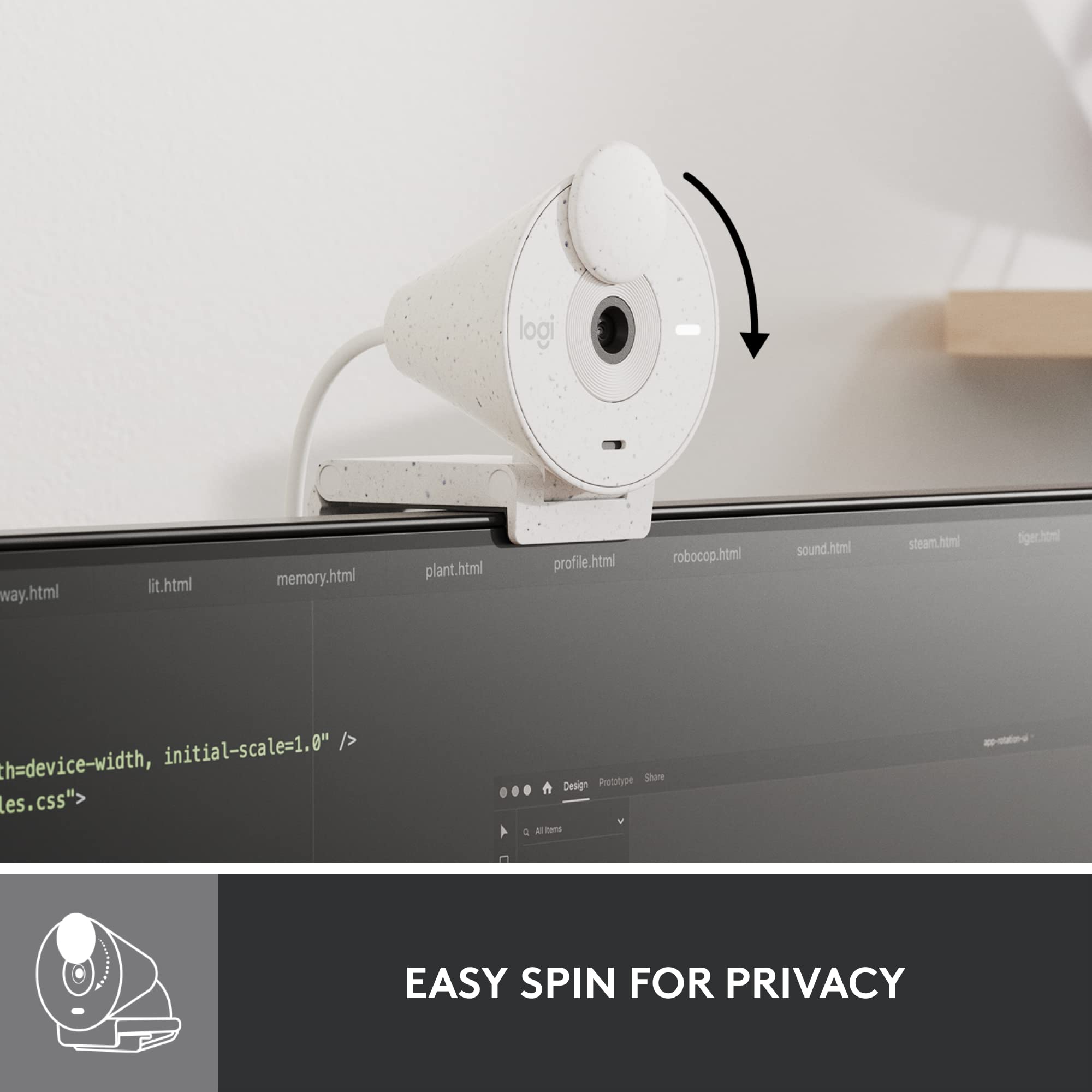 Foto 5 | Cámara Web Logitech Brio 300 Full Hd 1080p Con Obturador De Privacidad - Venta Internacional.