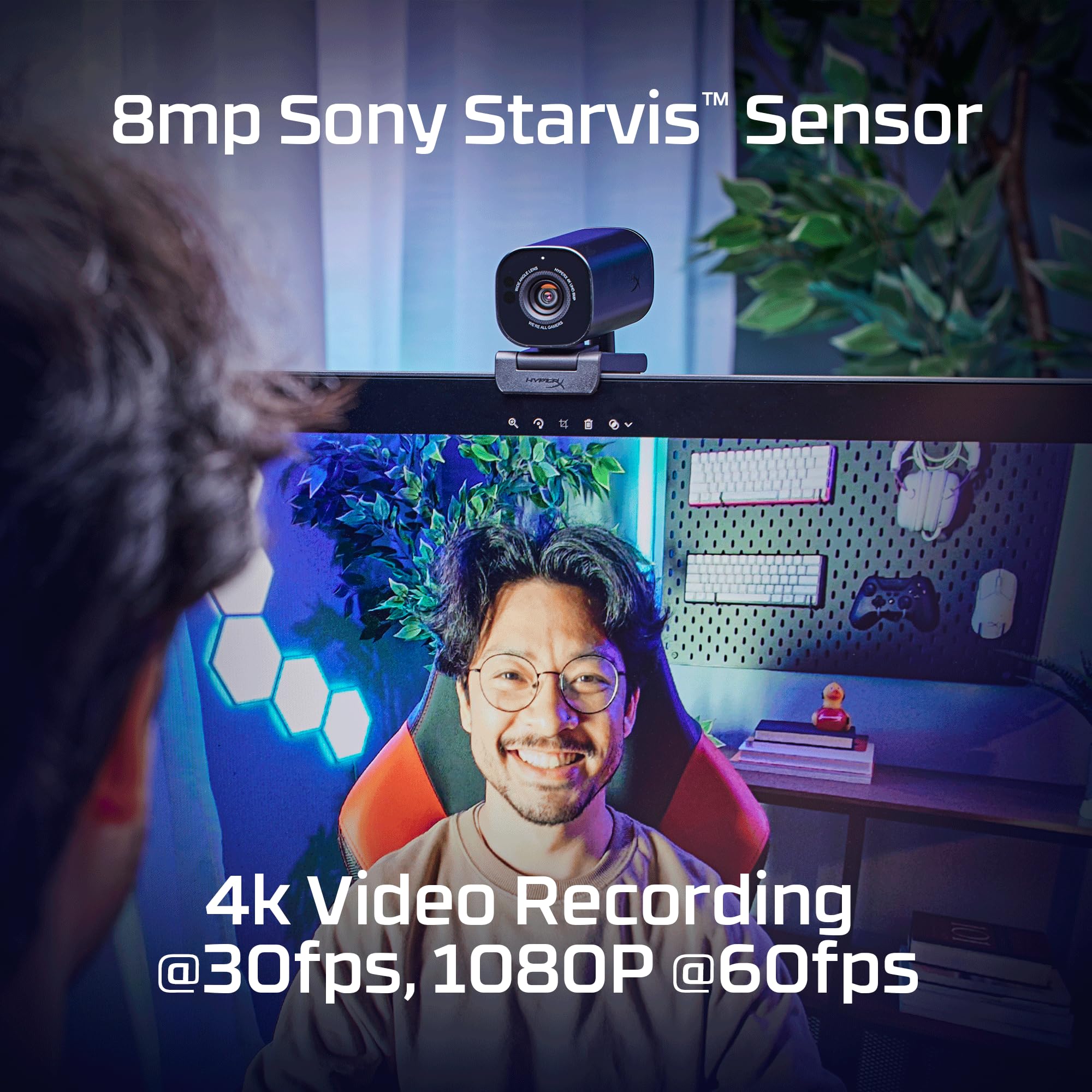 Foto 2 | Cámara Web Hyperx Vision S 4k Video 30 Fps Sony Starvis 8 Mp - Venta Internacional.