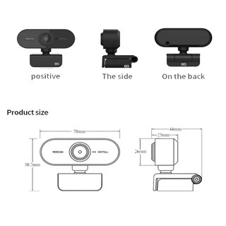 Foto 2 | Cámara Web Usb Full Hd 1080p Con Micrófono Transmisión En Vivo Eo Safe Imports Esi-12543-1 Negro