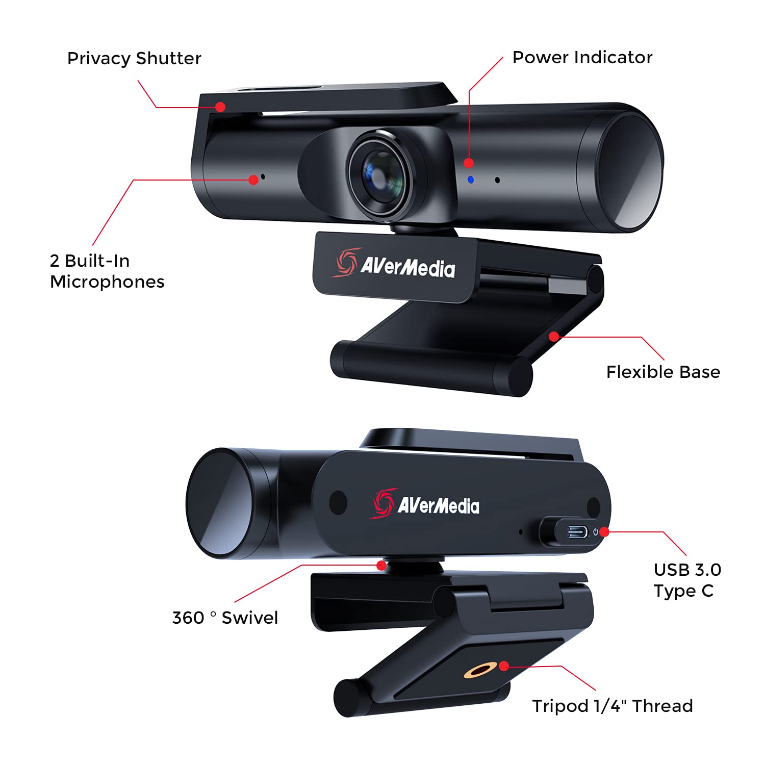 Foto 4 pulgar | Cámara Web Avermedia Pw513 Transmisor En Vivo Cam Light 4k Ultra Hd - Venta Internacional.