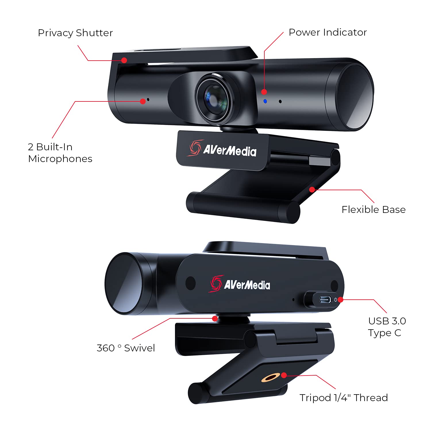 Foto 4 pulgar | Cámara Web Avermedia Pw513 Transmisor En Vivo Cam 4k Ultra Hd - Venta Internacional.