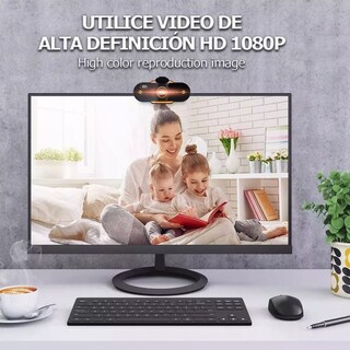 Foto 3 | Cámara Web Usb Con Micrófono 30fps Para Pc Eo Safe Imports Esi-12540-1 Negro