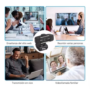 Foto 2 | Cámara Web Belug, Full Hd 1080p Usb Con Micrófono Y Trípode, Negro