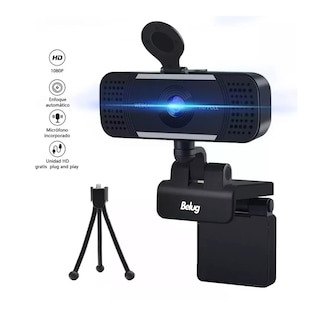 Foto 3 | Cámara Web Belug, Full Hd 1080p Usb Con Micrófono Y Trípode, Negro