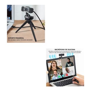 Foto 5 | Cámara Web Belug, Full Hd 1080p Usb Con Micrófono Y Trípode, Negro