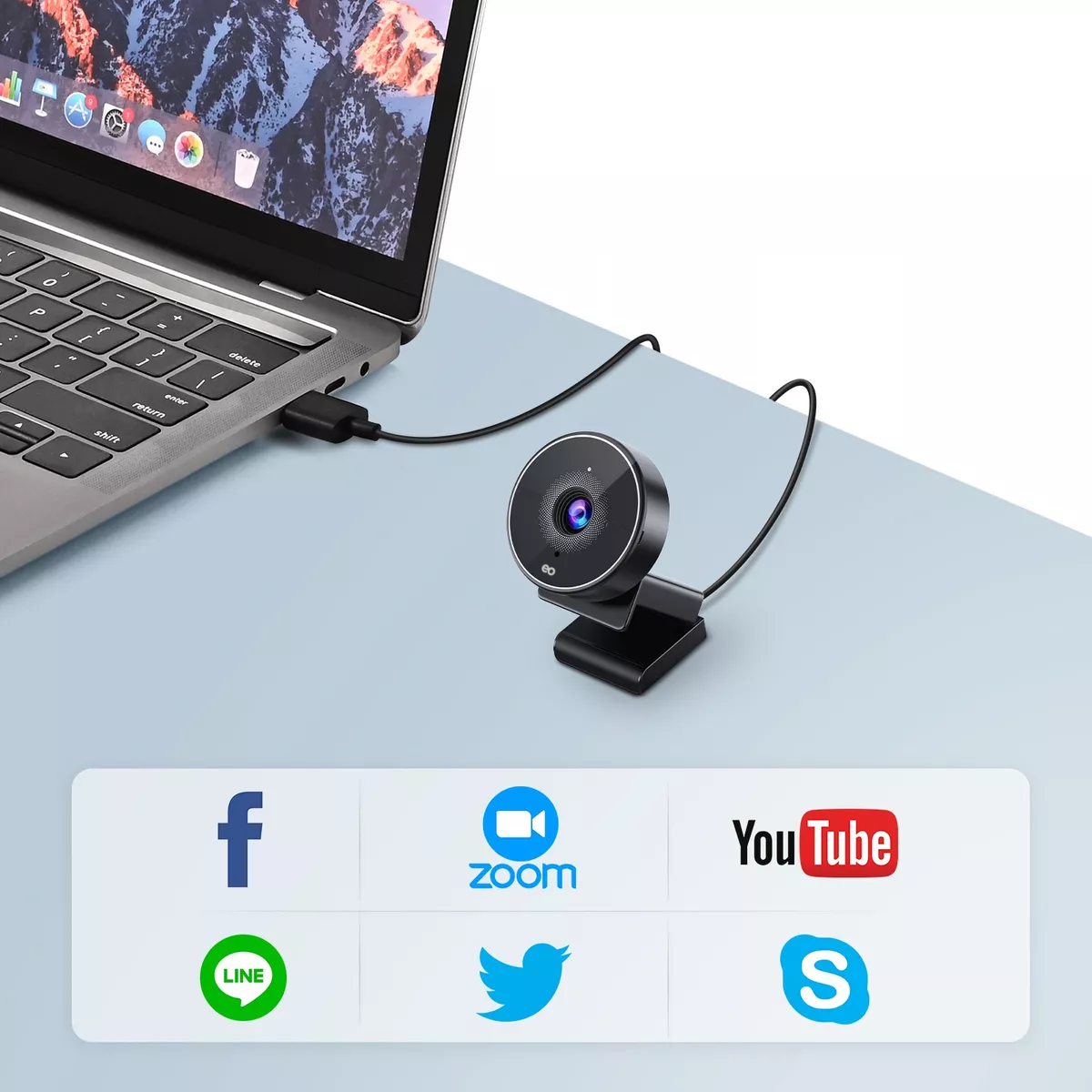 Foto 4 pulgar | Cámara Web 1080p Full Hd Con 2 Micrófonos Usb Eo Safe Imports Esi-12547-1 Negro
