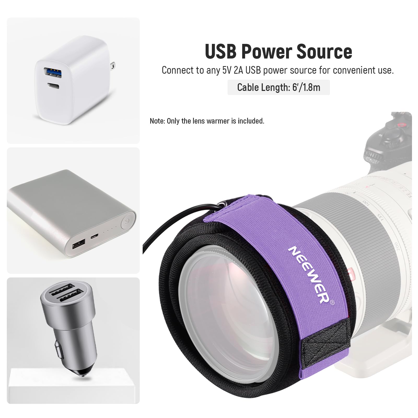 Foto 7 pulgar | Calentador De Lente Usb Neewer Hw-29 Para Lente De Cámara Réflex Digital De 16 Cm - Venta Internacional.
