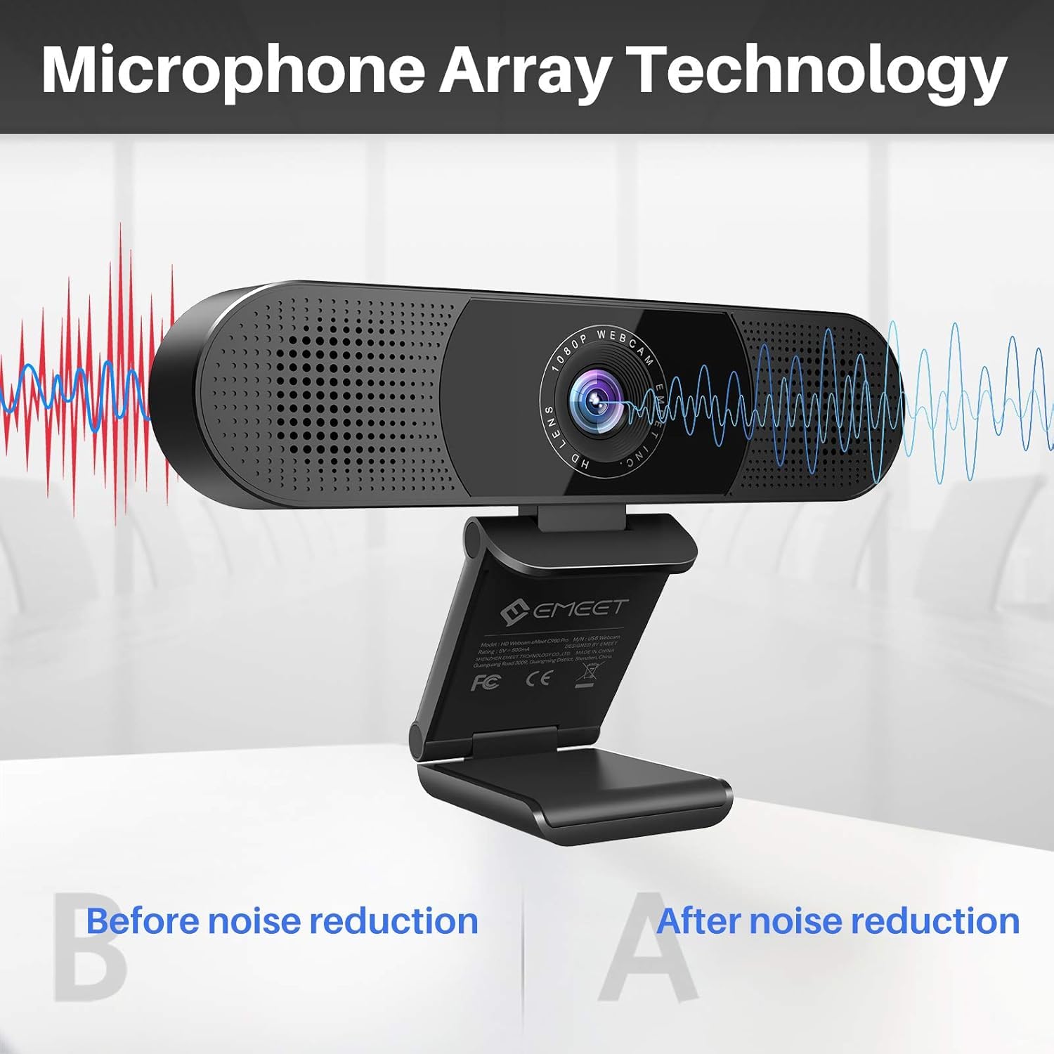 Foto 5 pulgar | Cámara Web Emeet C980 Pro 1080p Con Micrófono Y Altavoces - Venta Internacional.