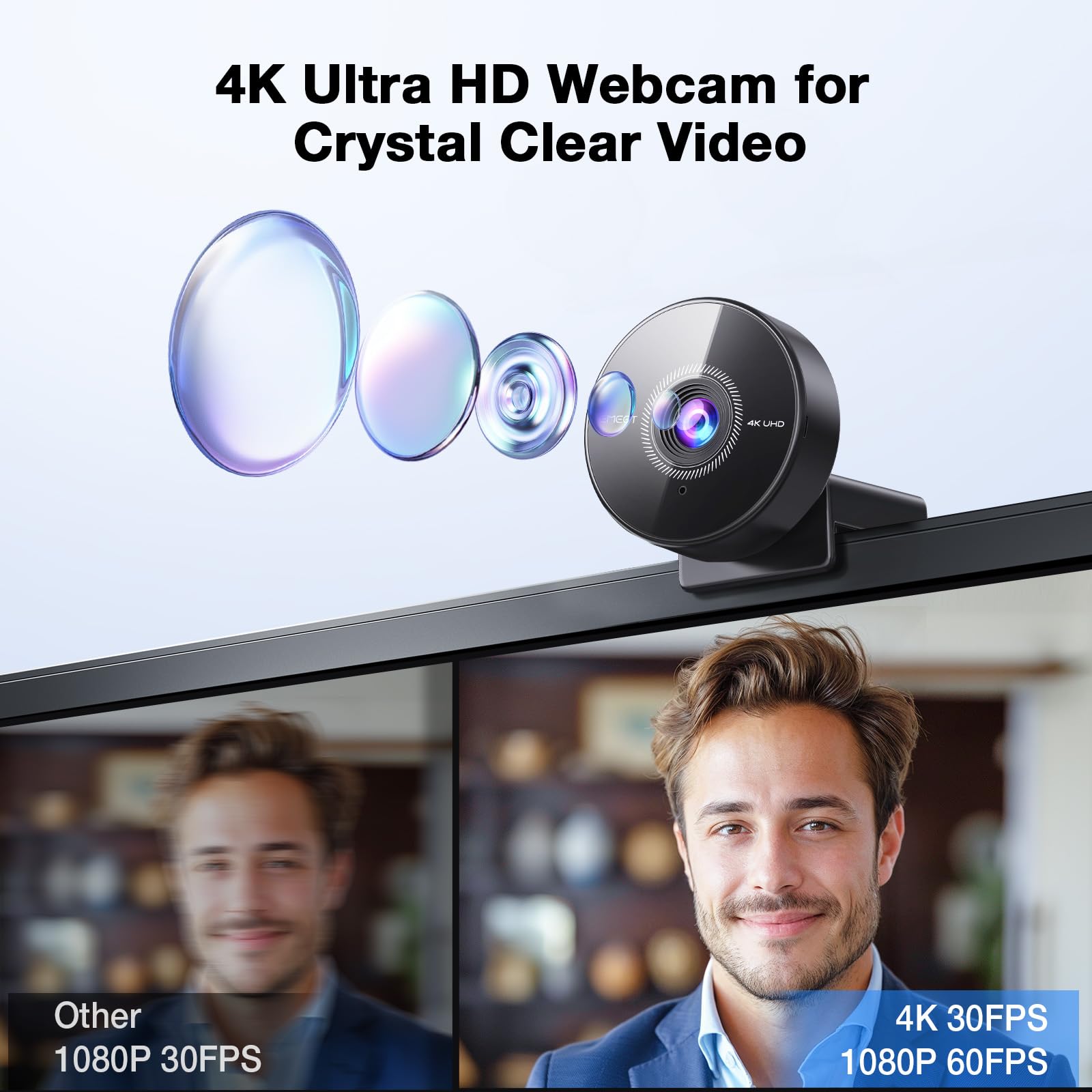 Foto 3 pulgar | Cámara Web Emeet C950 4k Uhd 8 Mp Pdaf Con Enfoque Automático Con Micrófono - Venta Internacional.