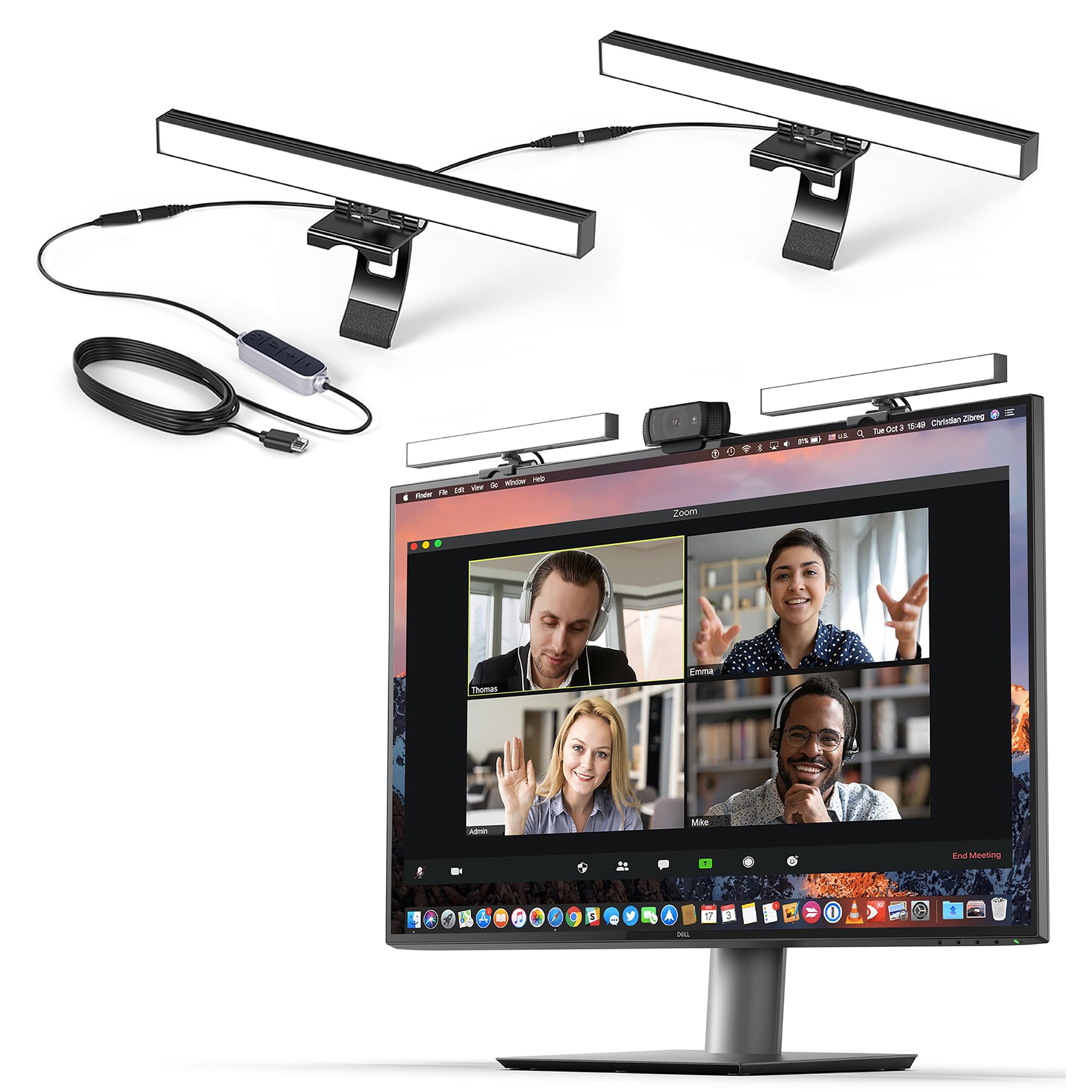 Foto 1 | Kit Doble De Iluminación Para Videoconferencias Humancentric - Venta Internacional.