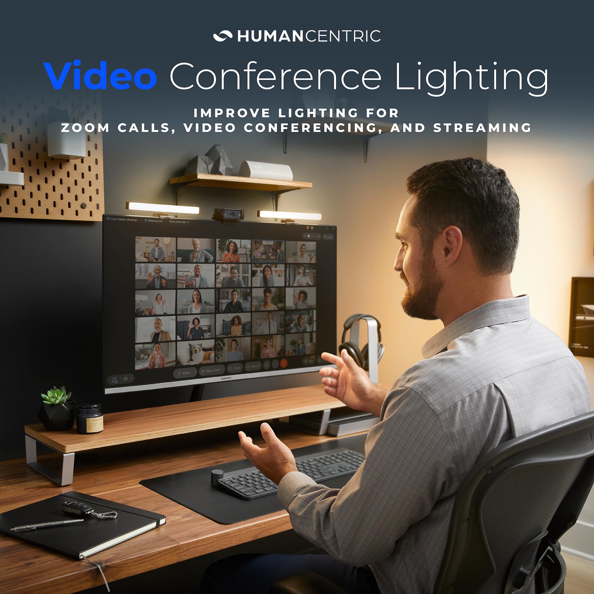 Foto 2 | Kit Doble De Iluminación Para Videoconferencias Humancentric - Venta Internacional.