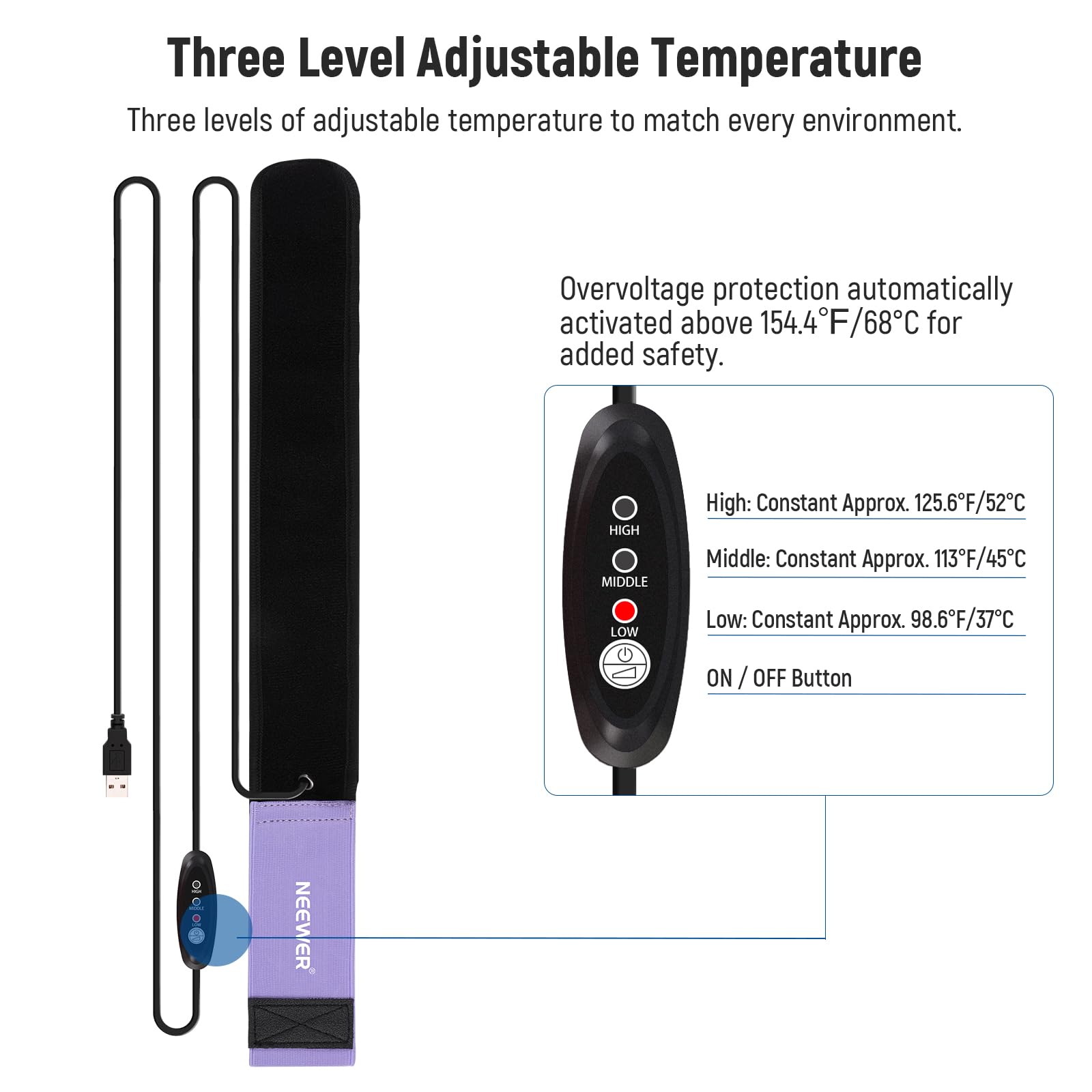 Foto 4 | Calentador De Lente Usb Neewer Hw-28 Para Cámara Réflex Digital Con Lente Telescópica - Venta Internacional.
