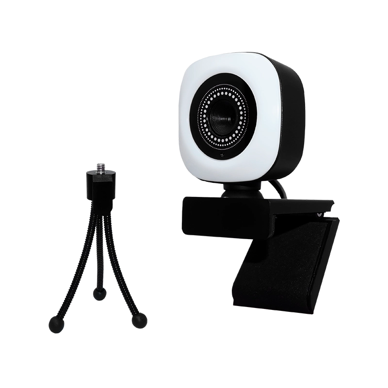 Foto 5 pulgar | Webcam Naceb Na-0958 1080p 30fps Con Microfono Luz Led Usb 2.0