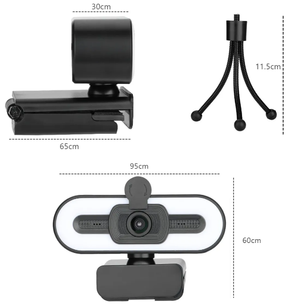 Foto 2 | Xtellar Webcam 4k Hd Profesional Con Micrófono Y Luz De Relleno  Enfoque Automático Y Protección De Privacidad