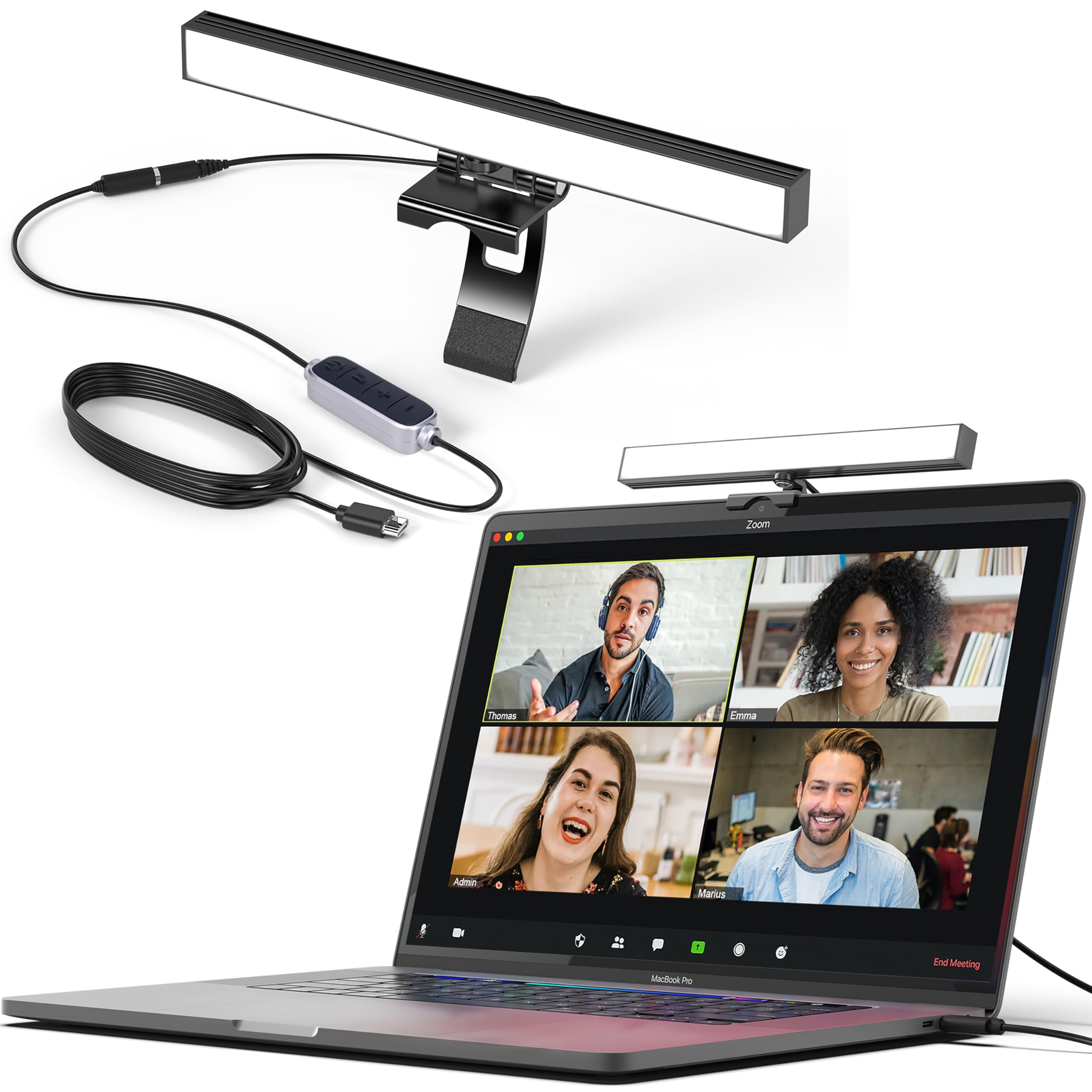 Kit Único De Iluminación Para Videoconferencias Humancentric - Venta Internacional.
