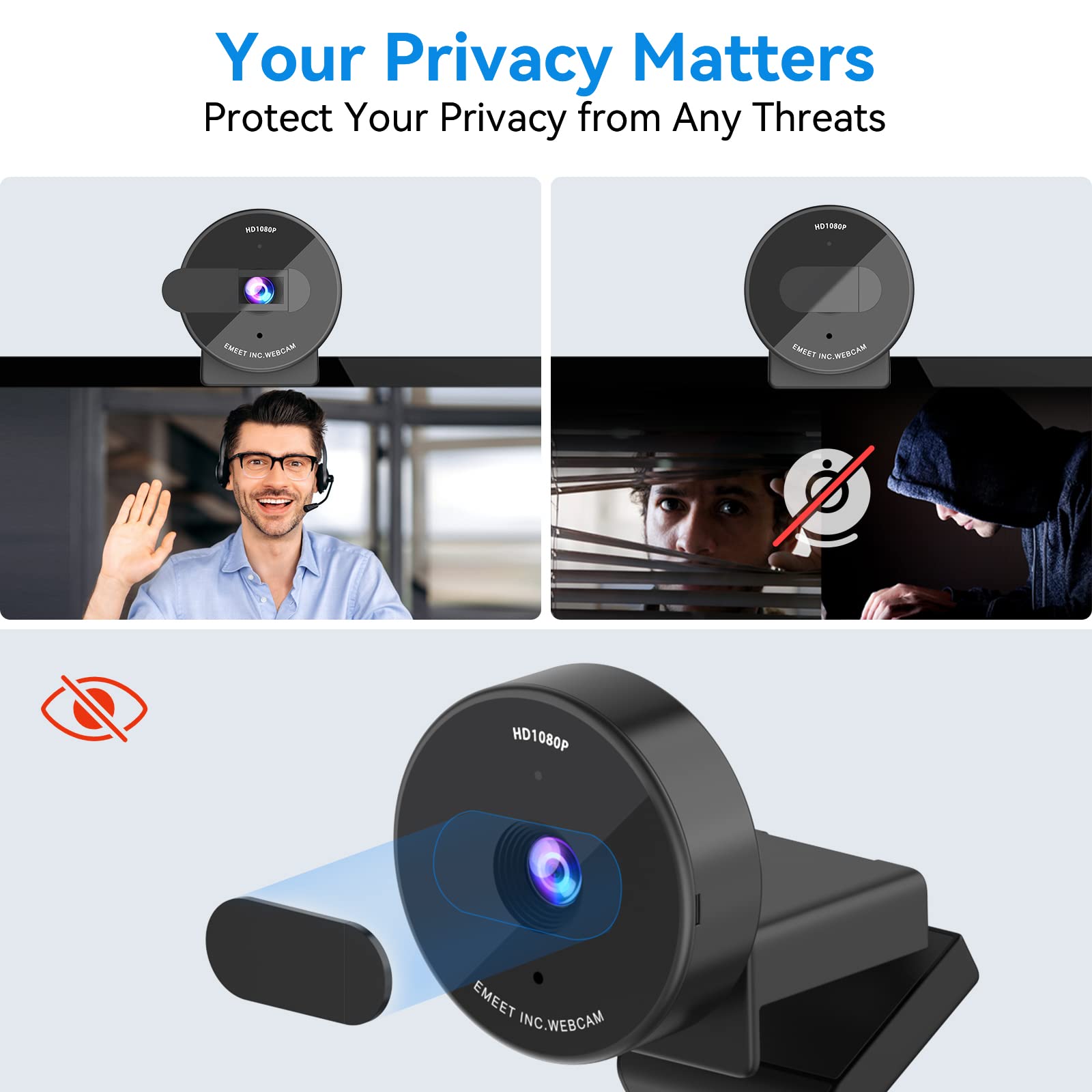 Foto 7 pulgar | Cámara Web Emeet C950 Para Pc 1080p Con Micrófono Y Funda De Privacidad - Venta Internacional.