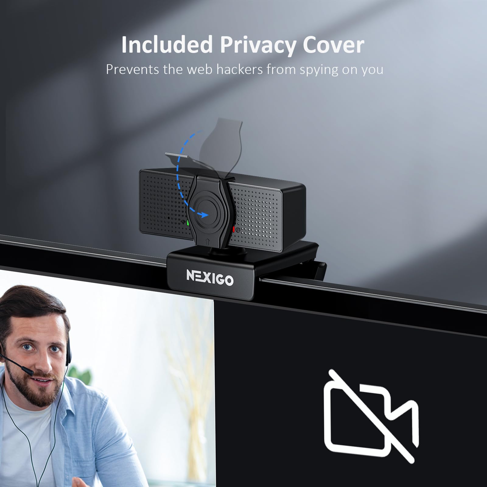 Foto 6 pulgar | Cámara Web Nexigo N60 Pro (gen 2) 1080p Con Micrófono Y Funda De Privacidad - Venta Internacional.