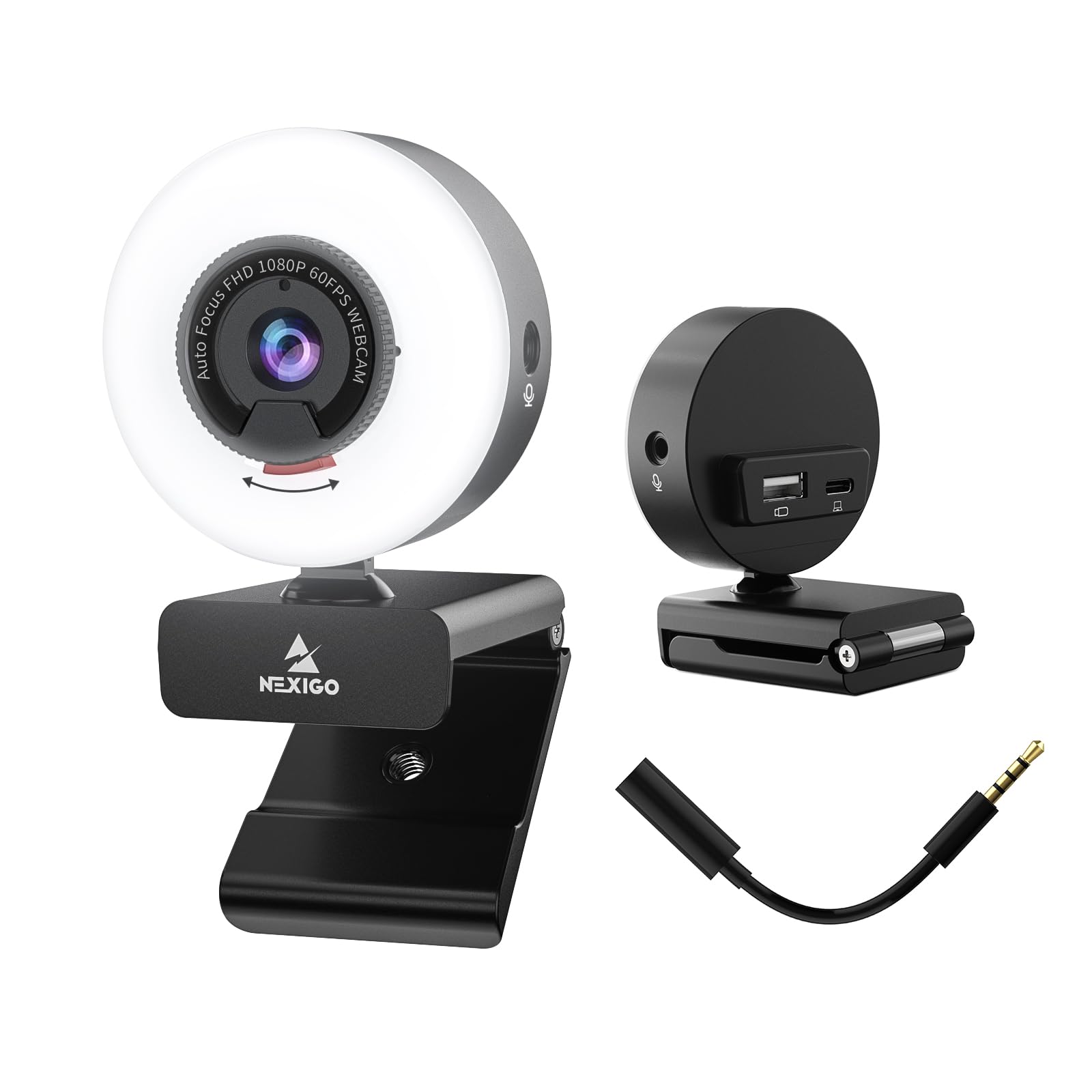 Cámara Web Nexigo N960e Pro 1080p 60 Fps Con Conector Para Micrófono/auriculares - Venta Internacional.