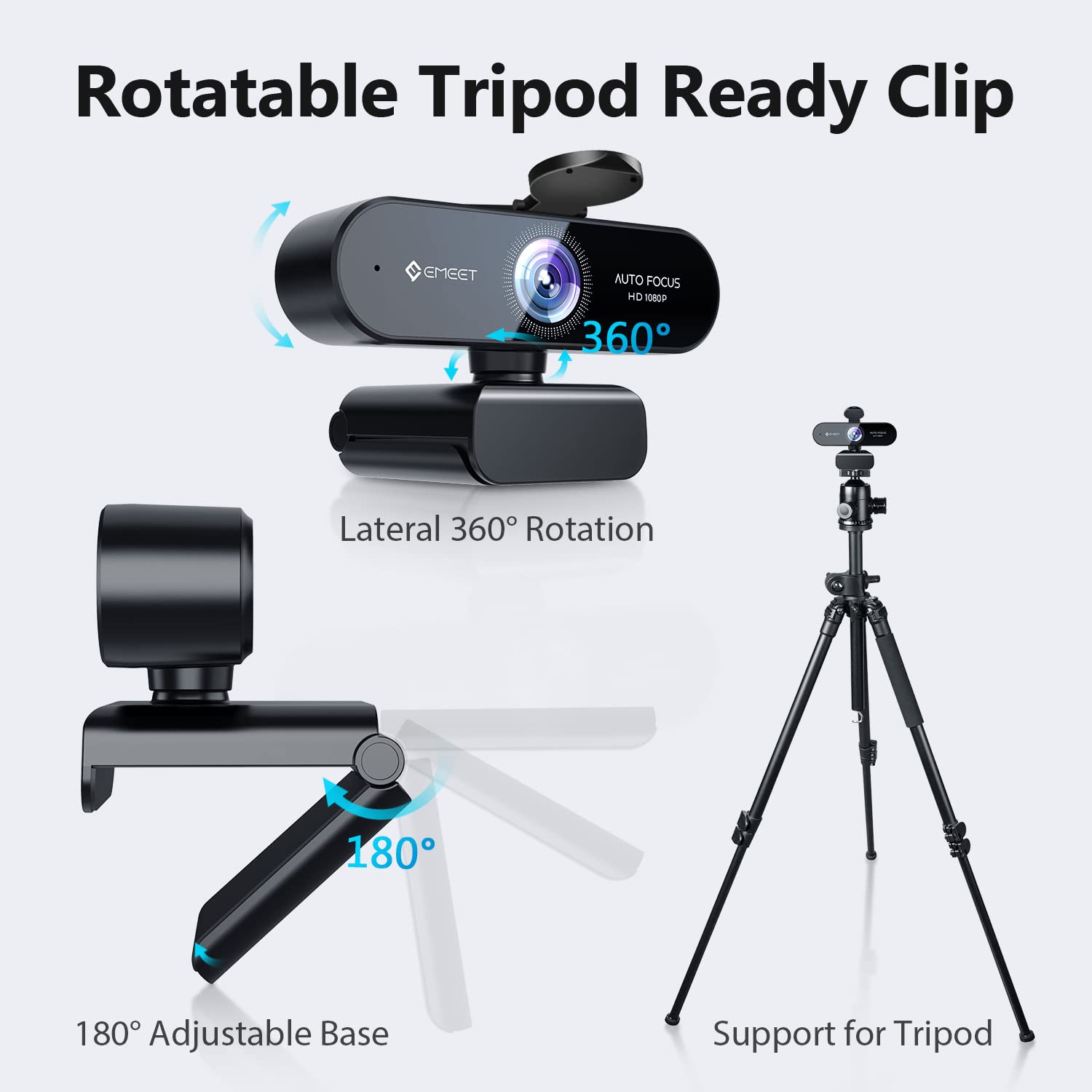 Foto 7 | Cámara Web Emeet Hd 1080p Usb Con Cubierta De Privacidad Y 2 Micrófonos Para Zoom - Venta Internacional.