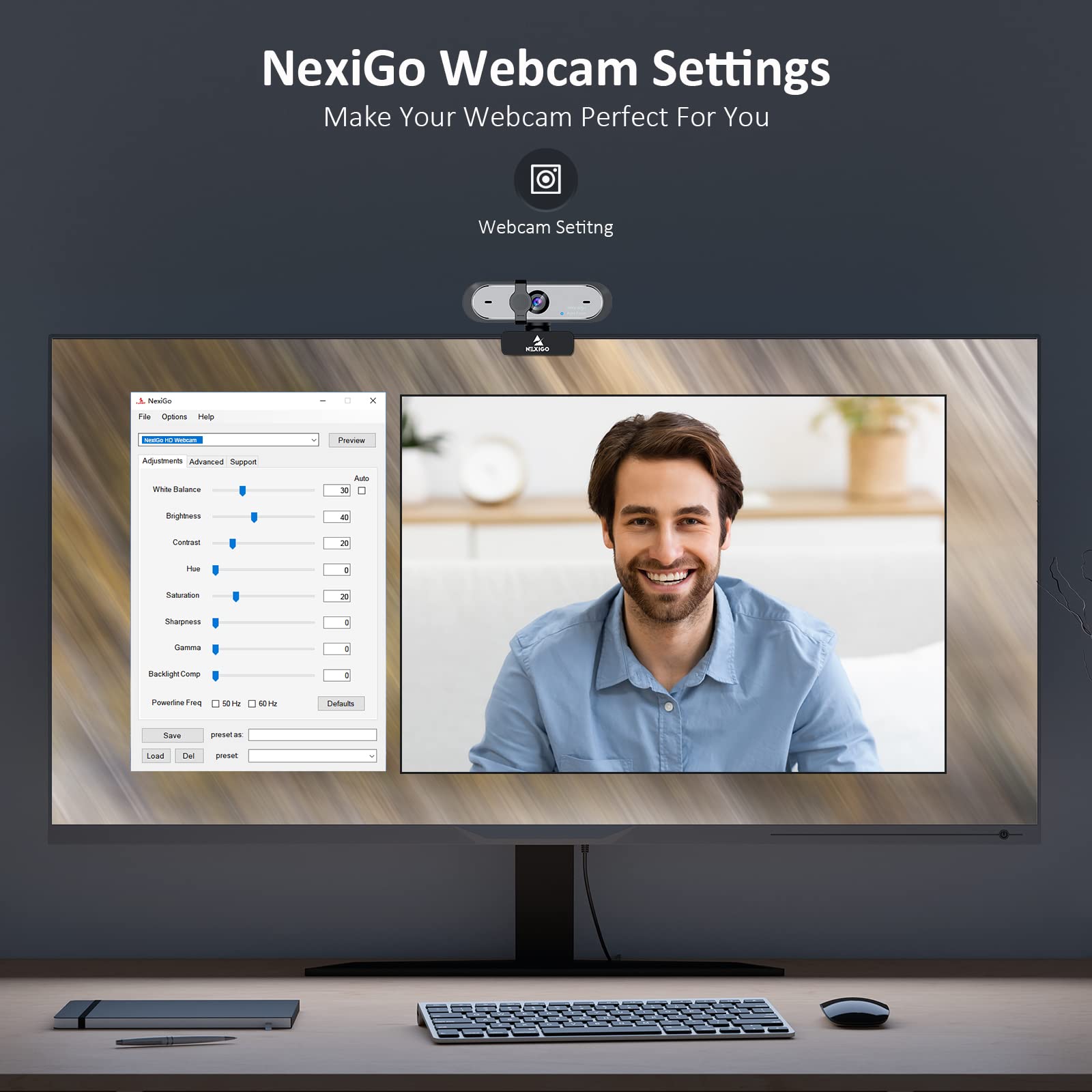 Foto 4 | Cámara Web Nexigo N660p 1080p 60 Fps Con Control De Software Y Micrófono - Venta Internacional.