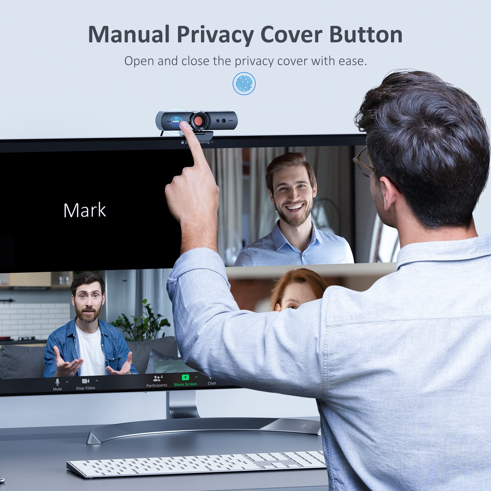 Foto 5 pulgar | Cámara Web Nexigo Hellocam 1080p Con Windows Hello - Venta Internacional.