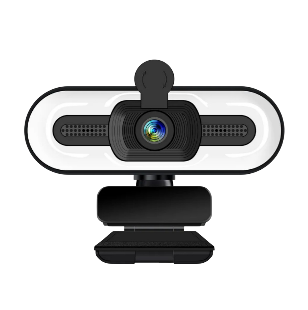 Xtellar Cámara Web 4k Ultra Hd Con Trípode Y Luz Led Ajustable Para Streaming Y Video Conferencias
