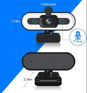 Foto 4 | Xtellar Cámara Web 4k Ultra Hd Con Trípode Y Luz Led Ajustable Para Streaming Y Video Conferencias