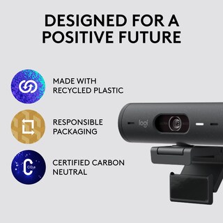 Foto 5 | Reacondicionado Cámara Web Logitech Brio 500 De 4 Mp 1080p Usb-c Color Grafito Renovada - Venta Internacional.