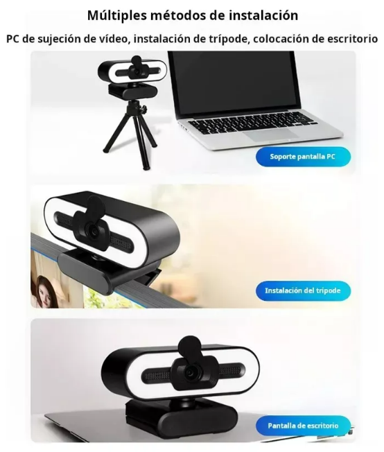 Foto 4 pulgar | Webcam Xtellar 4K Ultra HD con Micrófono Estéreo