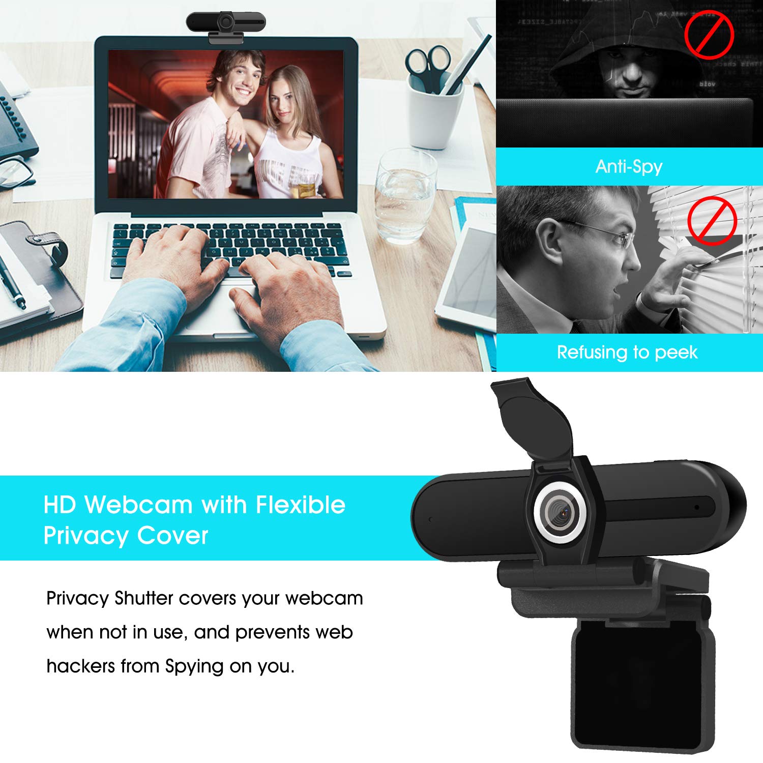 Foto 4 pulgar | Cámara Web Xpcam 4k 8mp Hd Con Micrófono Y Obturador De Privacidad - Venta Internacional.