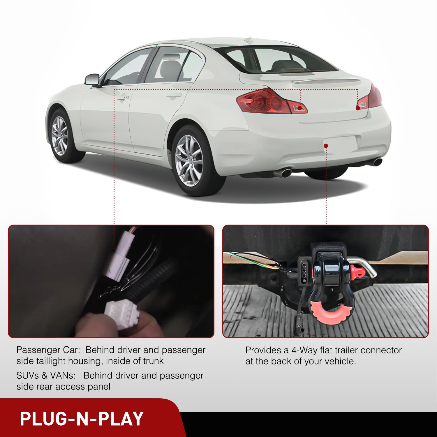 Foto 4 pulgar | Kit De Arnés De Cableado Para Remolque Nilight 56033 Para Nissan Rogue - Venta Internacional.