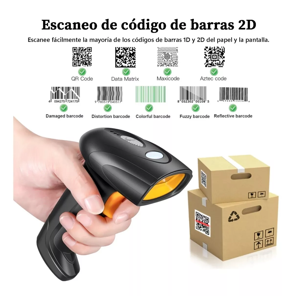 Foto 5 pulgar | Lector de Código de Barras Bluetooth Inalámbrico 1d/2d/qr