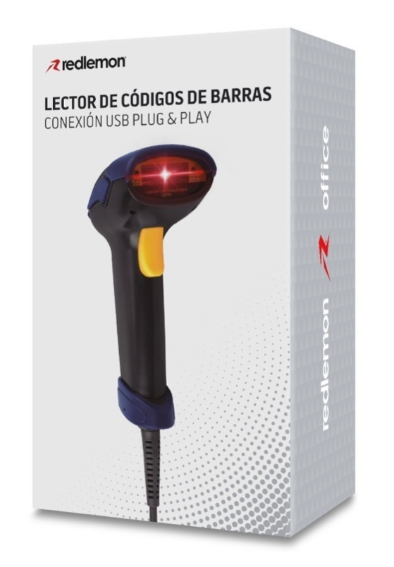 Foto 1 | Lector de Código de Barras Redlemon 62771 color Negro USB 1d 5v