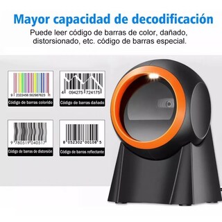 Foto 5 | Lector Código Barras Omnidireccional 1d/2d/qr Usb Scanner Eo Safe Imports Esi-8670 color Negro