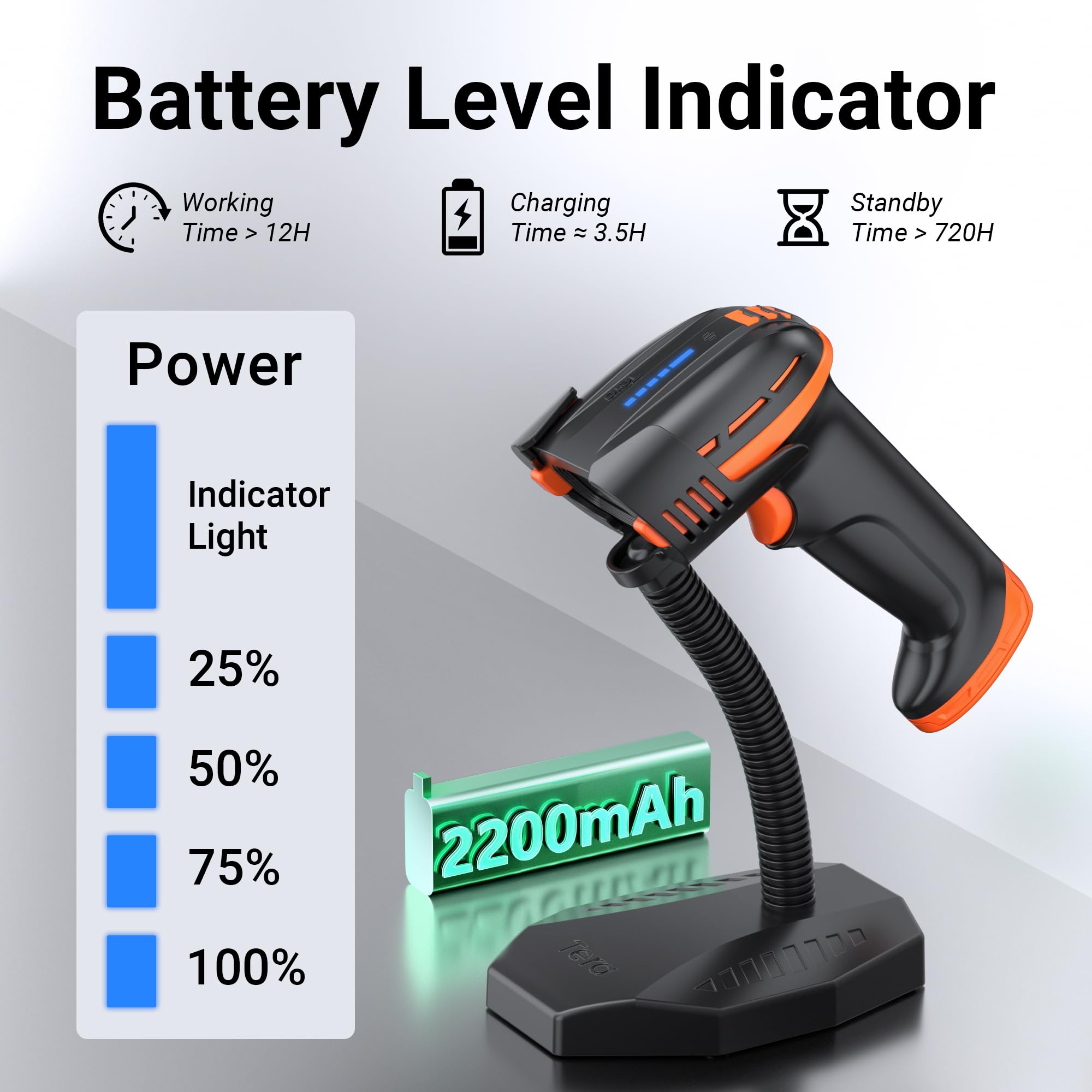 Foto 3 | Escáner De Código De Barras Tera Pro D6100 1d 2d Qr Bluetooth Usb Con Cable - Venta Internacional.