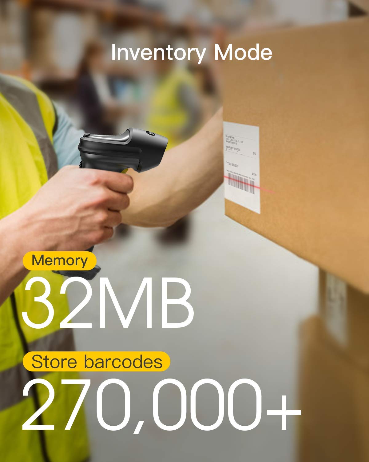 Foto 7 pulgar | Escáner De Código De Barras Inalámbrico Inateck Super Pro 7 Con Alcance De 330 Pies - Venta Internacional.