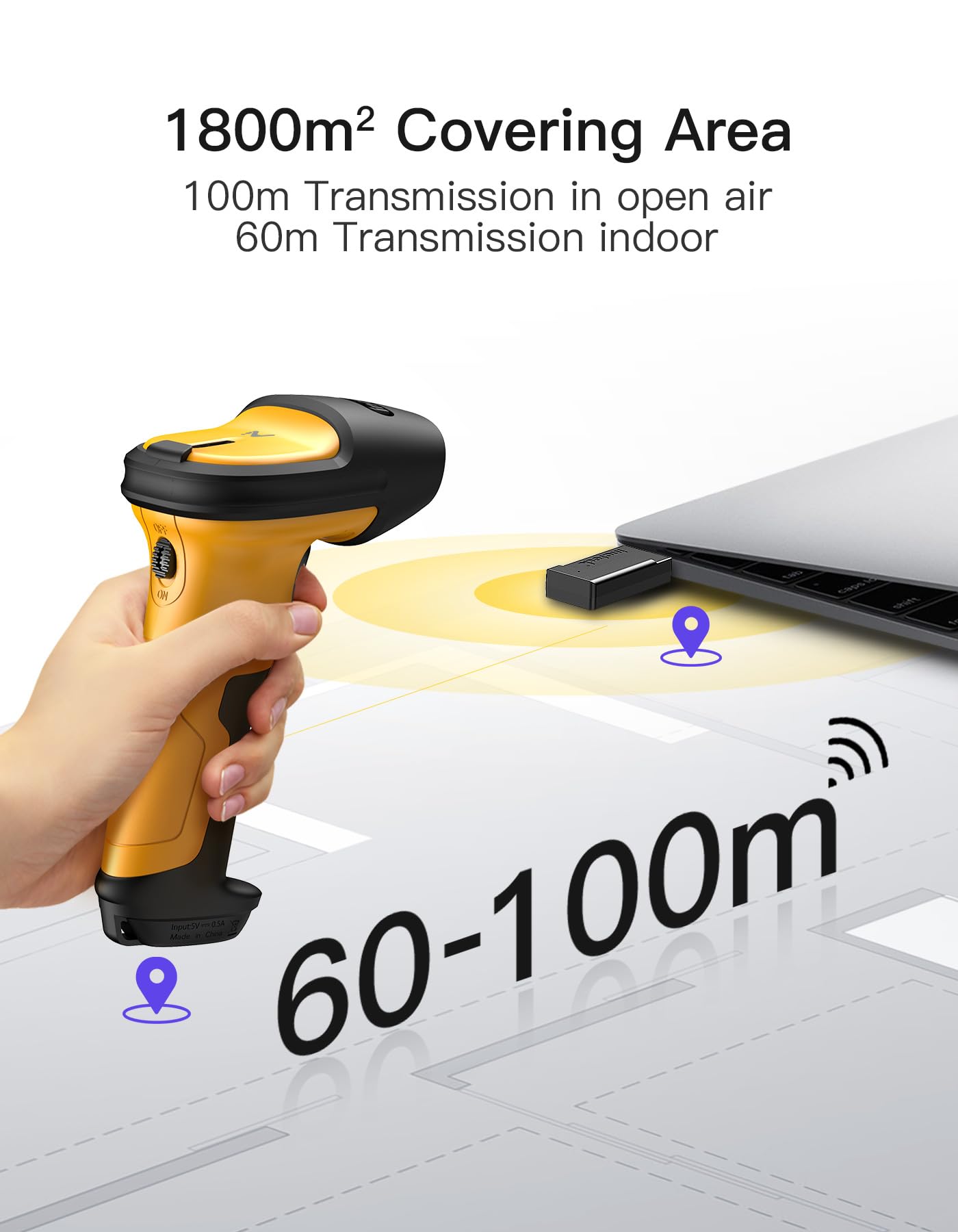 Foto 7 pulgar | Escáner De Código De Barras Inateck Ai P6 Bluetooth Inalámbrico 2600 Mah - Venta Internacional.