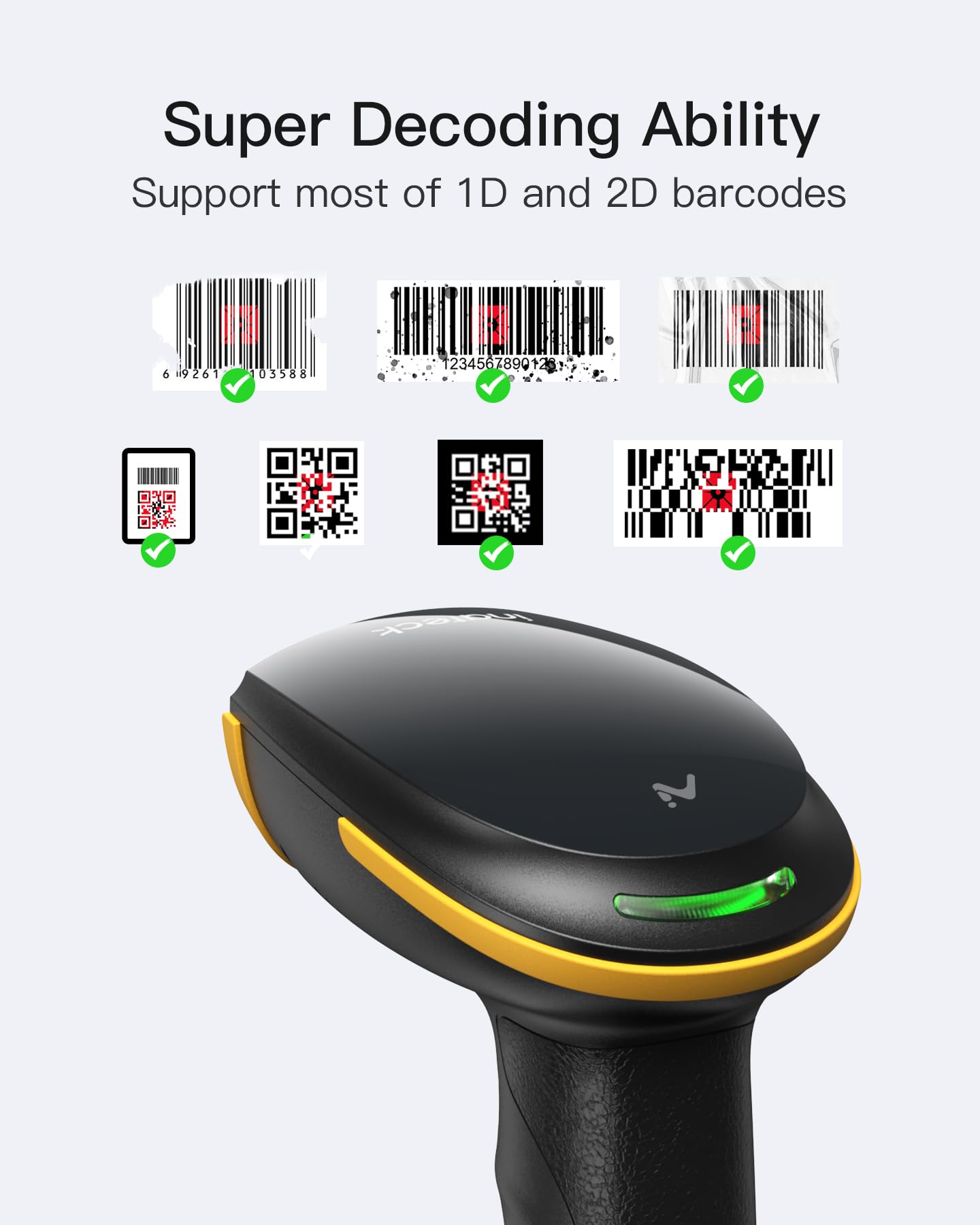 Foto 2 | Escáner De Código De Barras Bluetooth Inateck 2d Inalámbrico Con 2600 Mah - Venta Internacional.