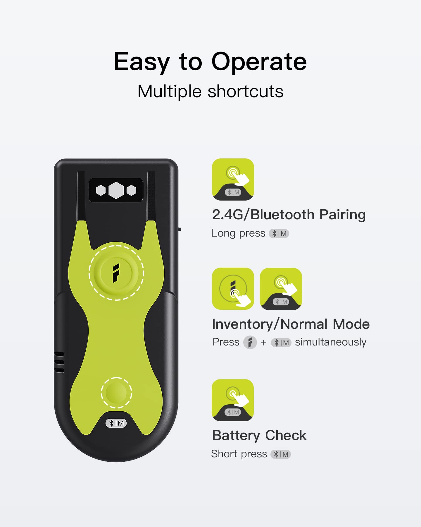 Foto 5 | Escáner De Código De Barras Bluetooth 2d Inateck Bcst-42 Con Adaptador Usb - Venta Internacional.