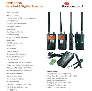 Foto 5 | Escáner Digital Portátil Uniden Bearcat Bcd160dn - Venta Internacional.