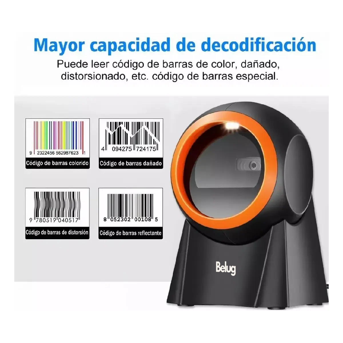 Foto 3 pulgar | Lector Código Barras Omnidireccionabelug L 1d/2d/qr Usb Scanner