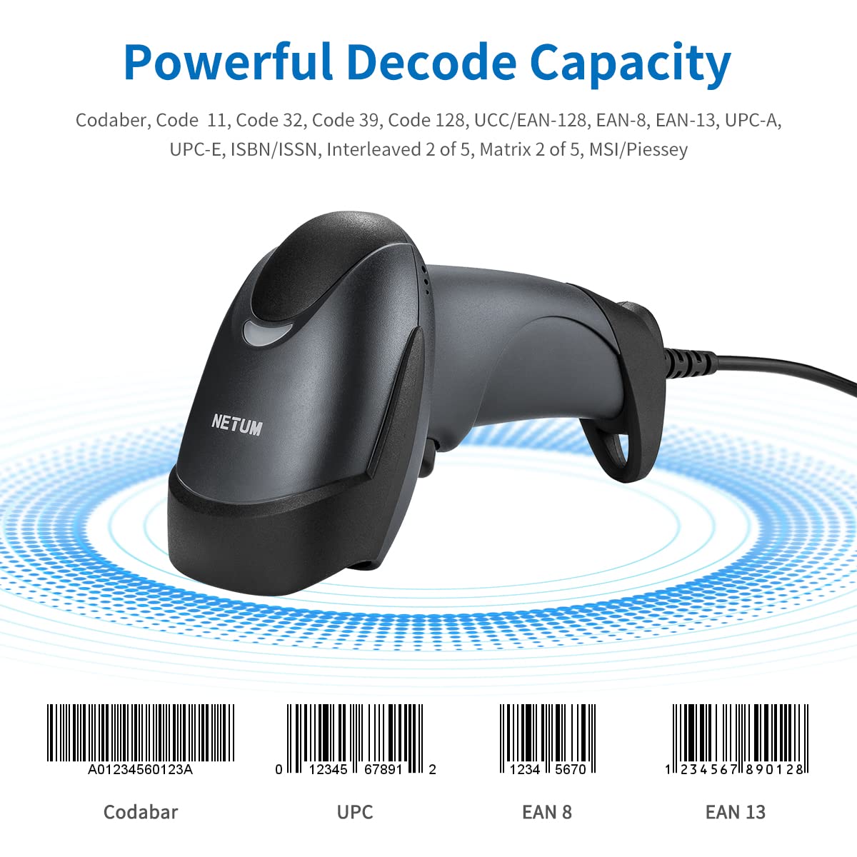 Foto 5 pulgar | Escáner De Código De Barras Netum Nt-m1 Usb Con Cable Láser Para Venta Minorista - Venta Internacional.