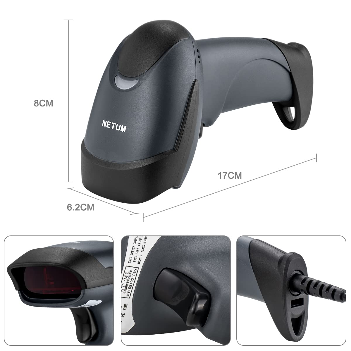 Foto 8 pulgar | Escáner De Código De Barras Netum Nt-m1 Usb Con Cable Láser Para Venta Minorista - Venta Internacional.