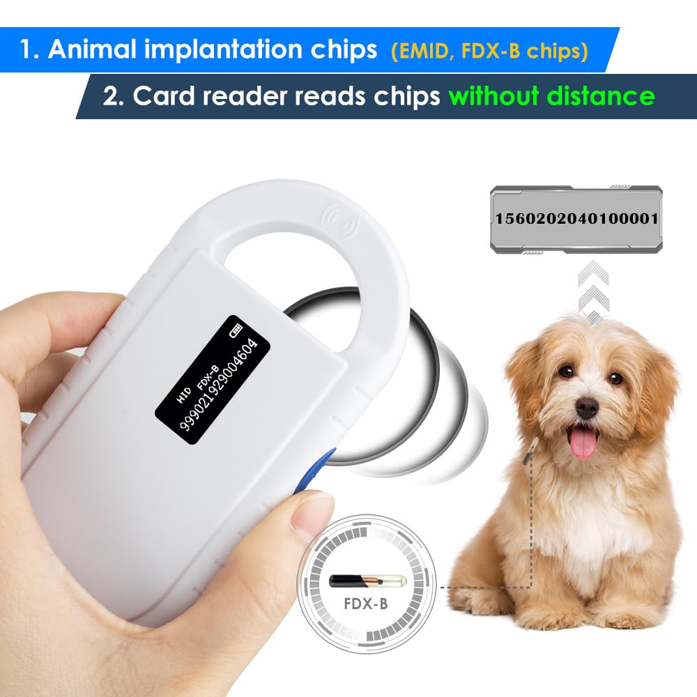 Foto 3 pulgar | Escáner De Microchip Ahanin Portátil Recargable Para Mascotas - Venta Internacional.